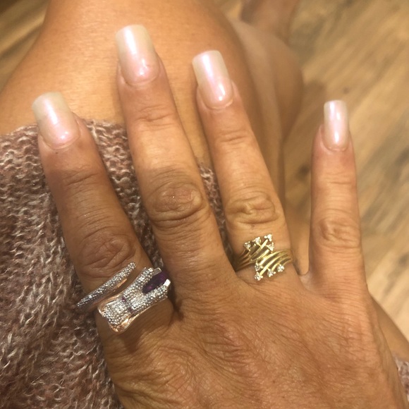 1 DY Sale ONLY! 14K ROSE GOLD DRAGON WHite Sapph R - Picture 16 of 16